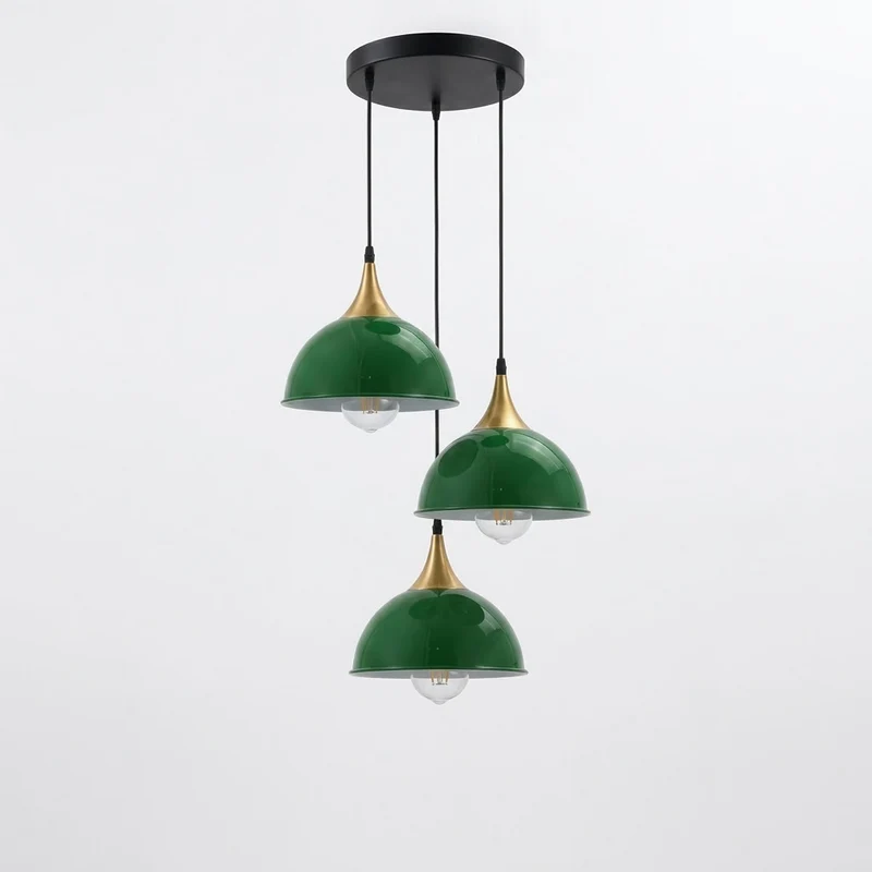 3-flammige Gutsherren Clusterleuchte – Vintage Industrie Pendellampe Loft | Ø21cm | E27 ~4169