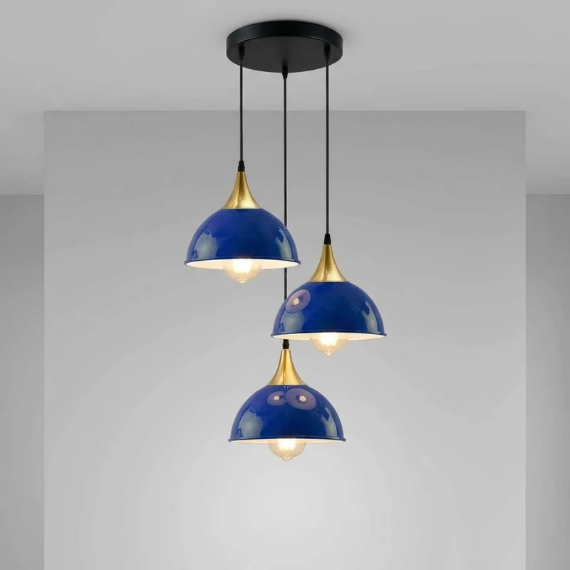 3-flammige Gutsherren Clusterleuchte – Vintage Industrie Pendellampe Loft | Ø21cm | E27 ~4169