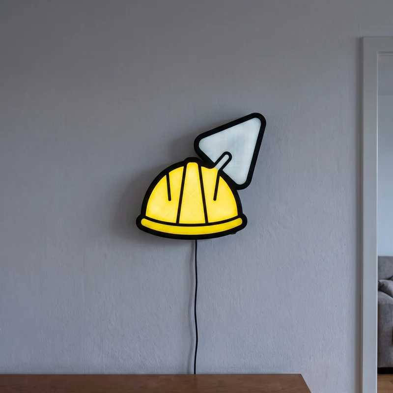 Bauhelm Lampe