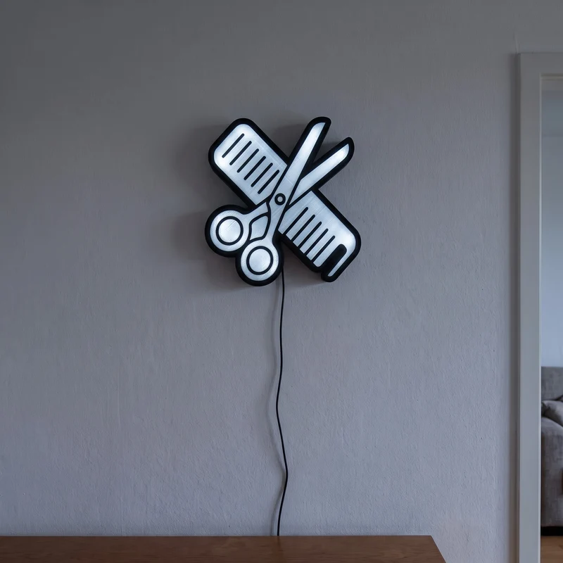 Friseurschere Lampe