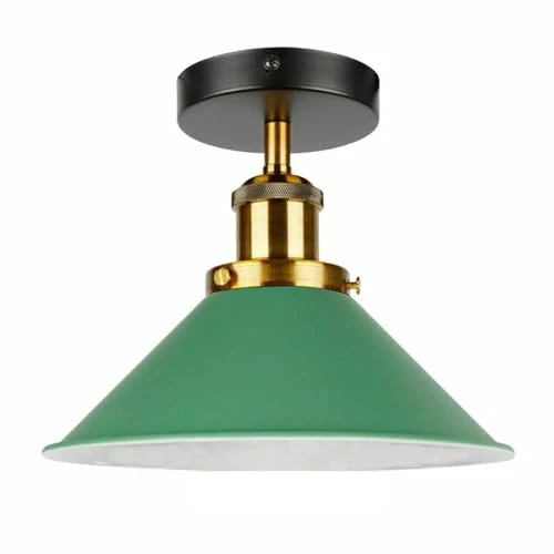Vintage Deckenleuchte Industrie Metall Lampenschirm ~3995