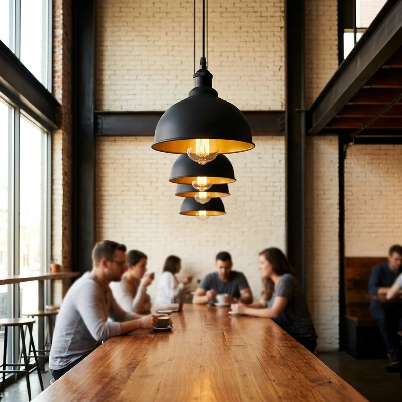 Industrial Pendelleuchte Schwarz Retro Esstisch Deckenlampe Metall~4075