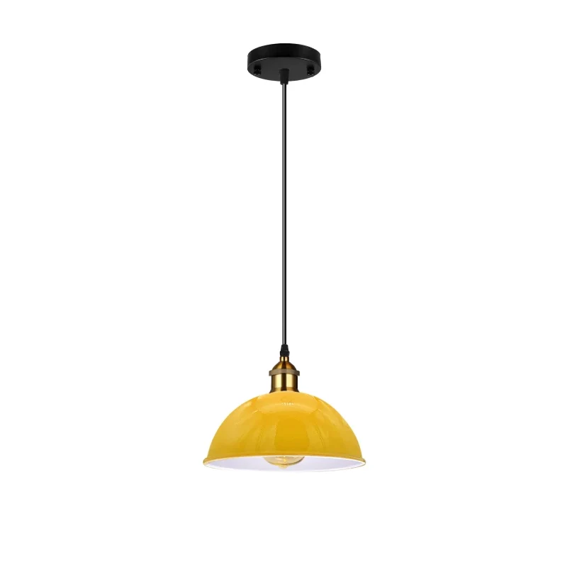Vintage Pendelleuchte Farbig Industriestil Hängeleuchte ~3990