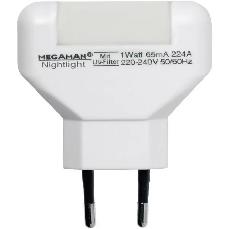 Kleine LED Steckdosenlampe Warmweiß Nachtlicht Megaman MM001