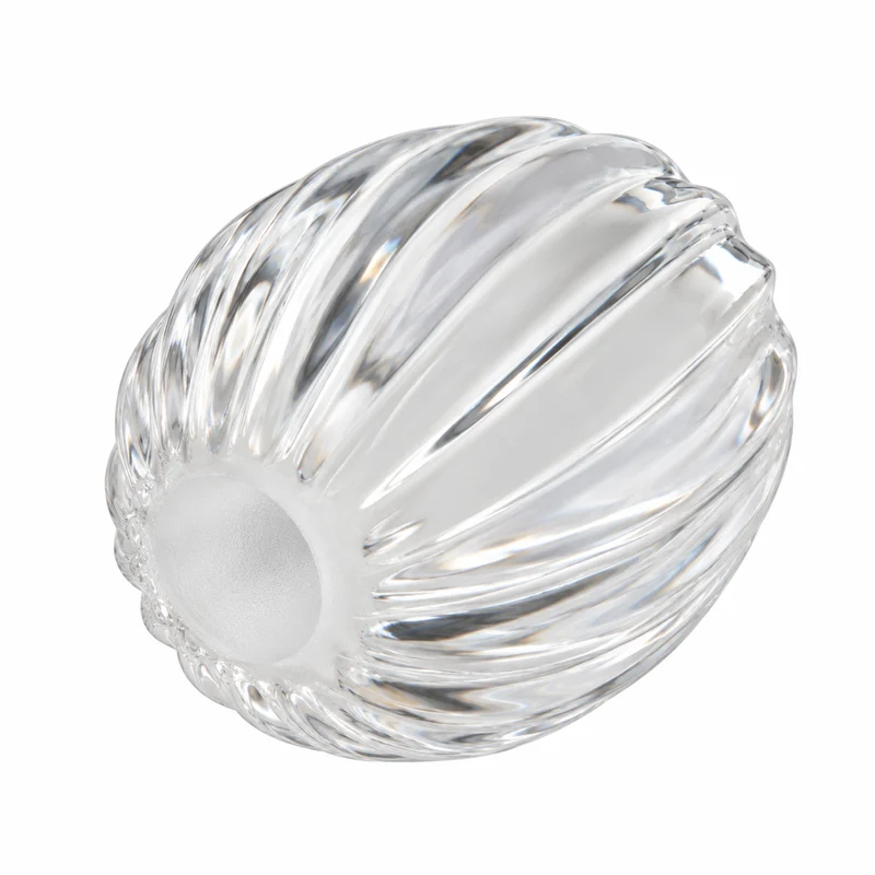 Kristall Glas klar Lampenglas Ersatzglas G4 Oval 3,7cm hoch Loch 1cm