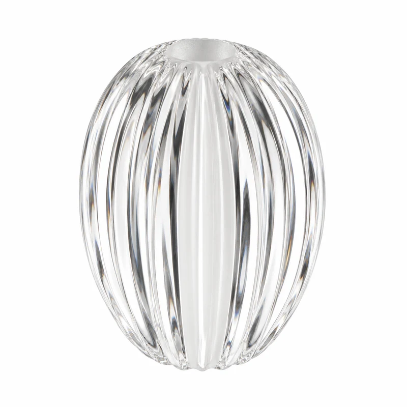Kristall Glas klar Lampenglas Ersatzglas G4 Oval 3,7cm hoch Loch 1cm