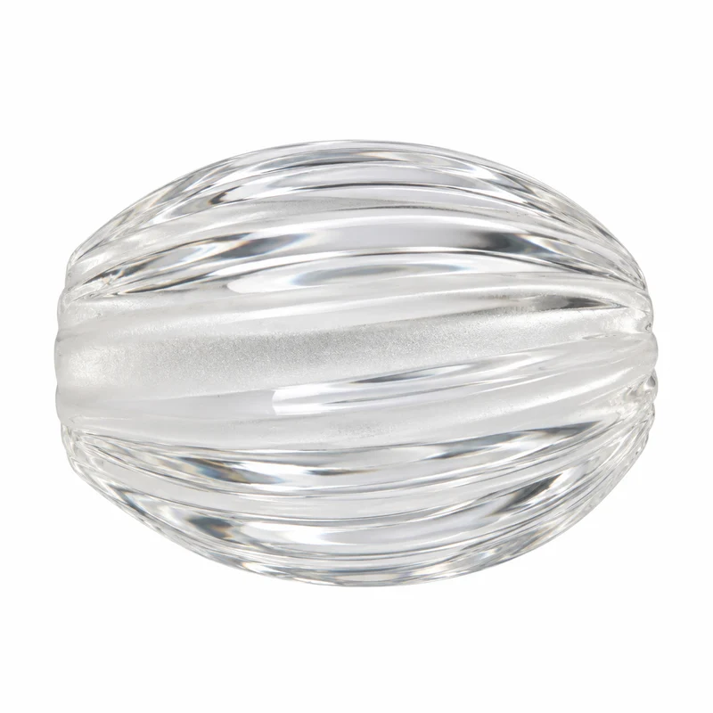 Kristall Glas klar Lampenglas Ersatzglas G4 Oval 3,7cm hoch Loch 1cm
