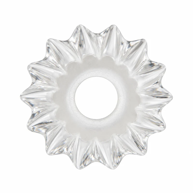 Kristall Glas klar Lampenglas Ersatzglas G4 Oval 3,7cm hoch Loch 1cm