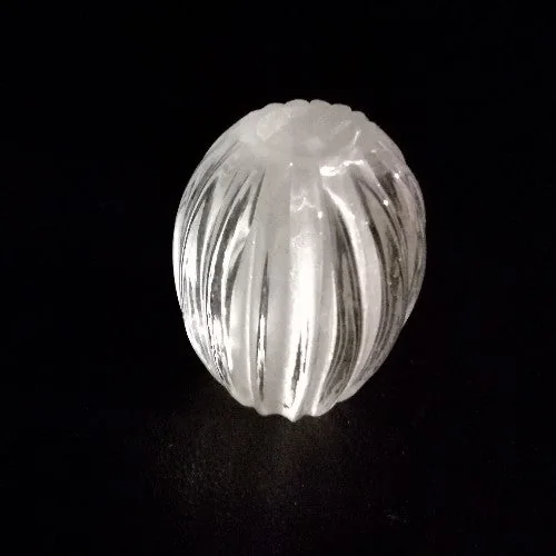 Kristall Glas klar Lampenglas Ersatzglas G4 Oval 3,7cm hoch Loch 1cm
