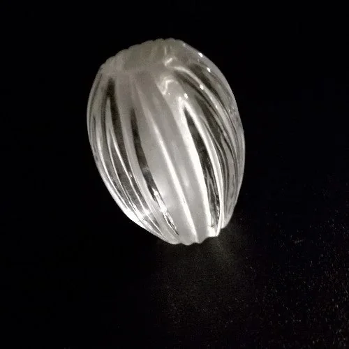 Kristall Glas klar Lampenglas Ersatzglas G4 Oval 3,7cm hoch Loch 1cm