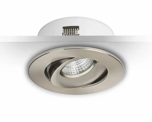 LED Einbauspot mit breitem Rahmen 80 mm MD-70 – 7,5W, dimmbar, IP44, satiniert, IP44