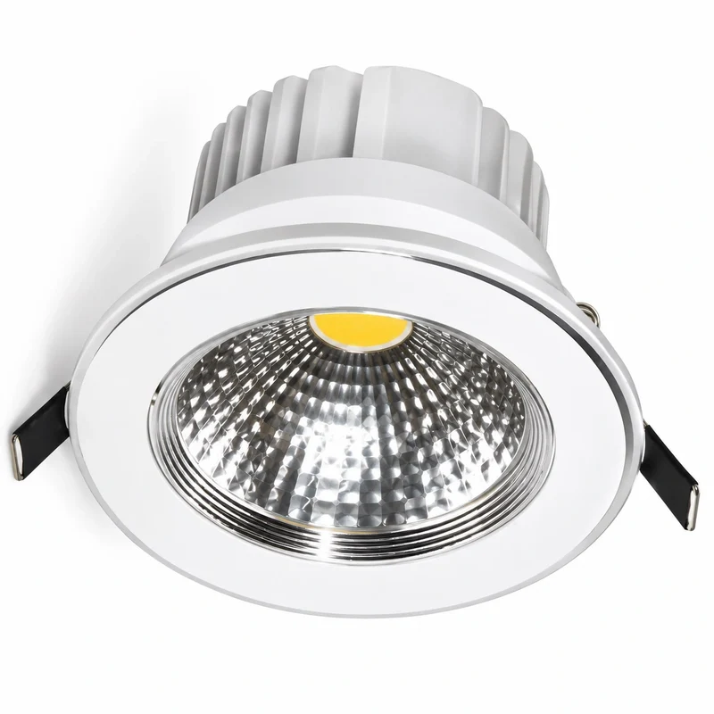 LED Downlight 11cm warmweiß - weißer Rand mit Reflektor 7W COB - Aigostar