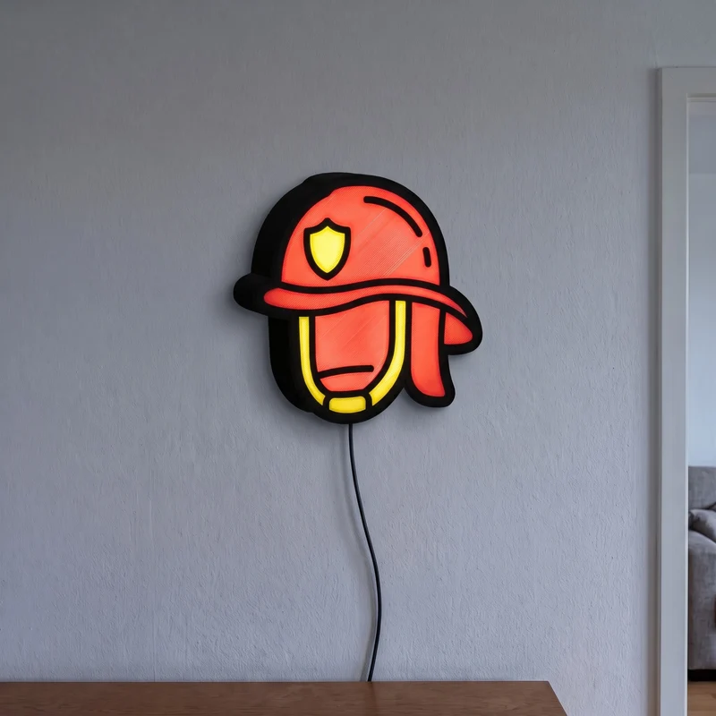 Feuerwehrhelm Lampe