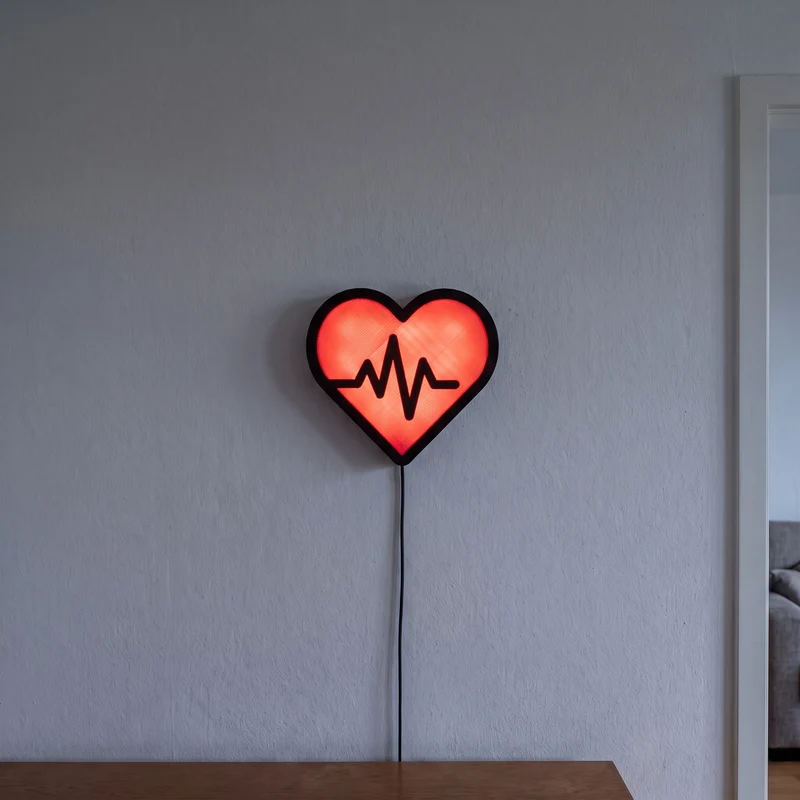 Herzschlag Lampe