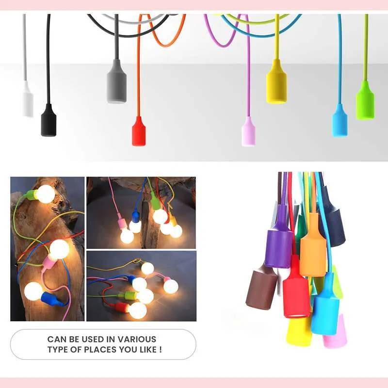 3-flammige Affenschaukel Pendelleuchte Bunt | E27 LED Notenschlüssel-Lampe ~4036