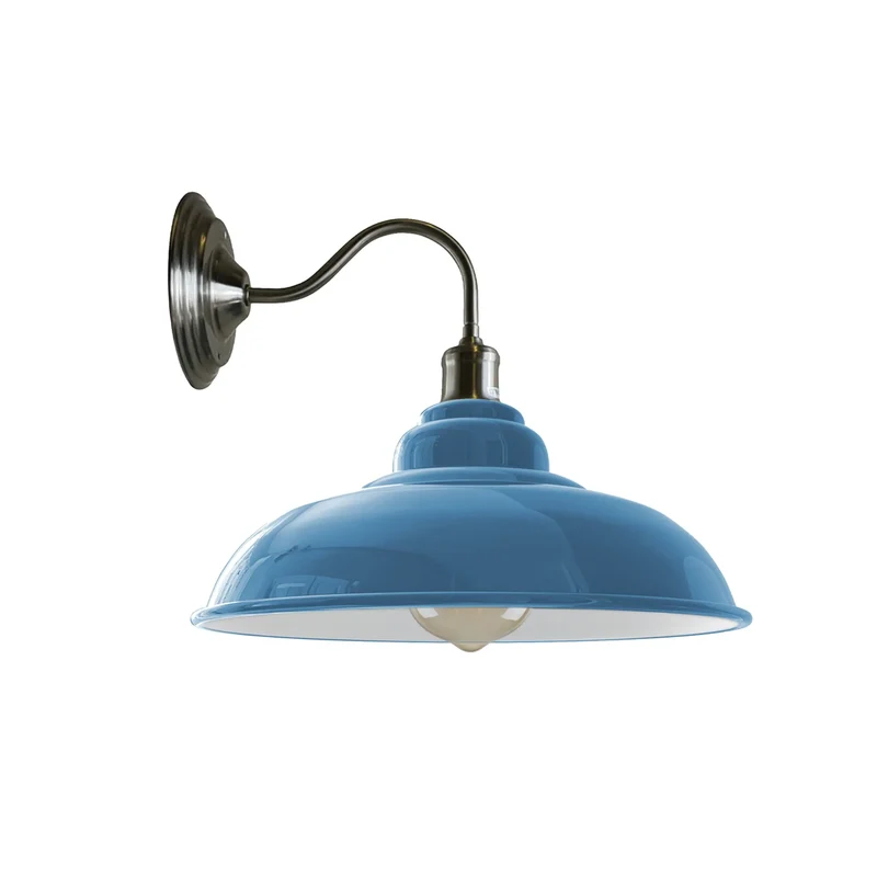 Vintage Schwanenhals Wandlampe | LEDSone Bunte Metall Lampe im Retro stil~3907