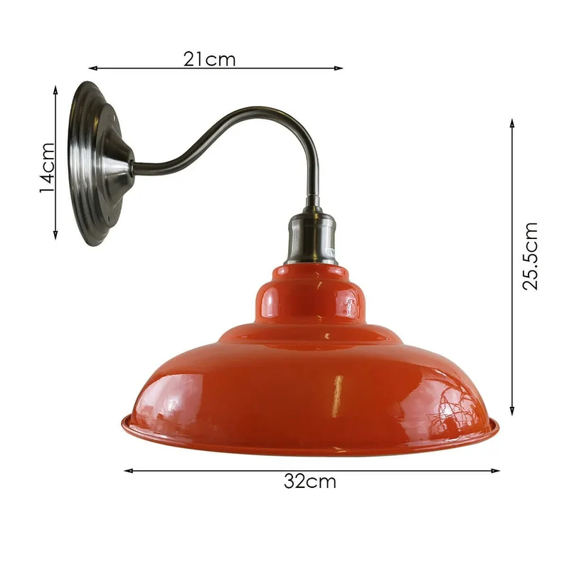 Vintage Schwanenhals Wandlampe | LEDSone Bunte Metall Lampe im Retro stil~3907