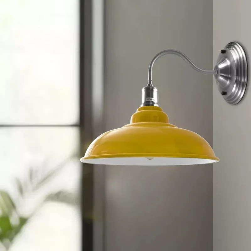 Vintage Schwanenhals Wandlampe | LEDSone Bunte Metall Lampe im Retro stil~3907