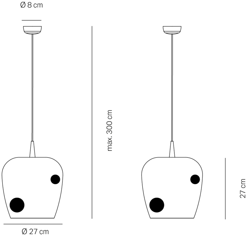 Bilia 230V lampada a sospensione
