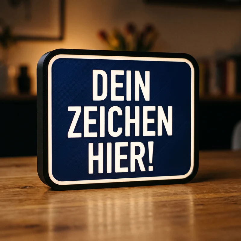 Dein Verkehrszeichen als Lampe
