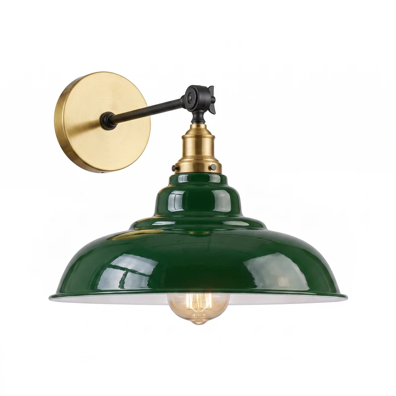 Verstellbare Wandleuchte – Vintage Fabrik Industrie Wandlampe | Ø 32cm | E27 ~3965
