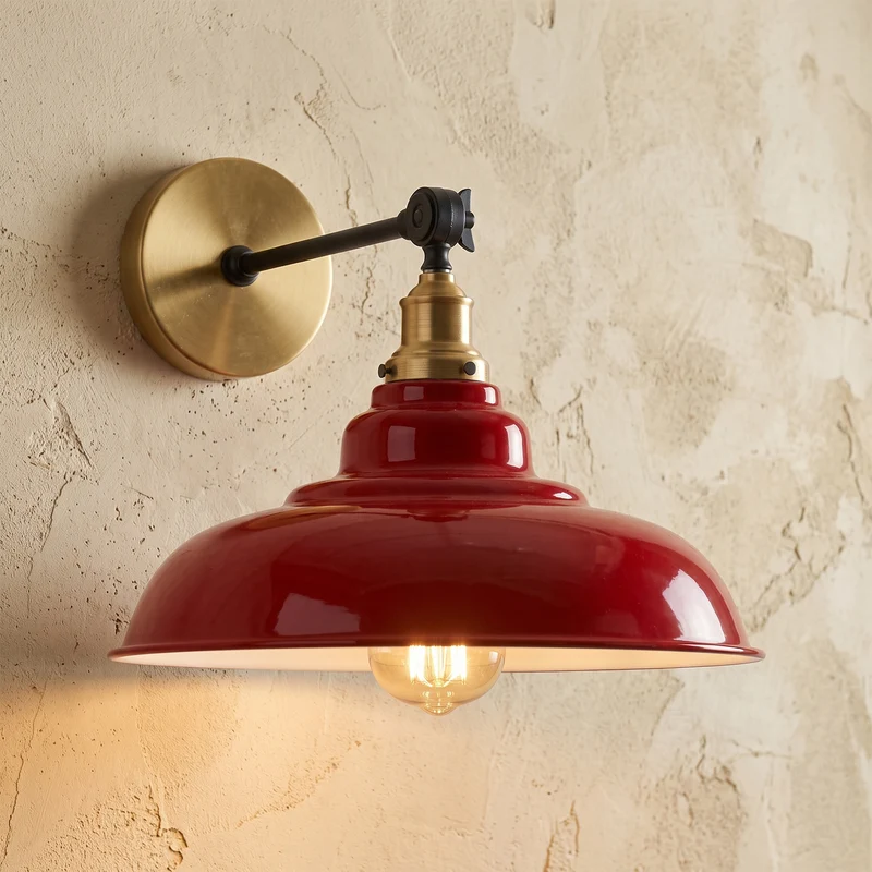 Verstellbare Wandleuchte – Vintage Fabrik Industrie Wandlampe | Ø 32cm | E27 ~3965