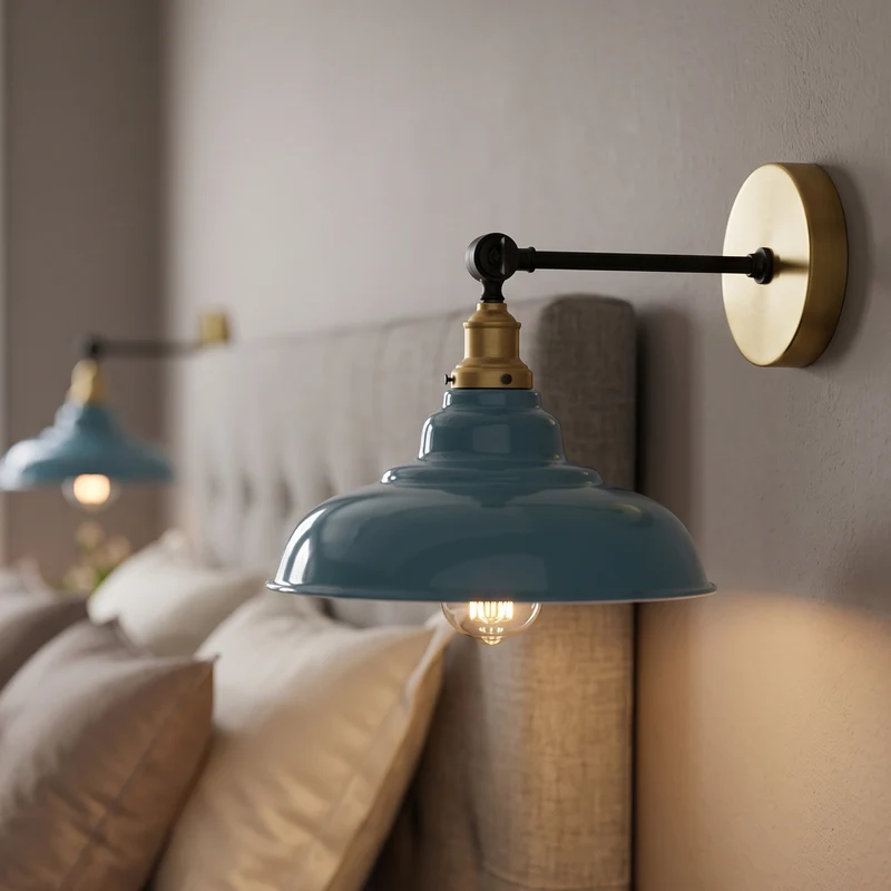 Verstellbare Wandleuchte – Vintage Fabrik Industrie Wandlampe | Ø 32cm | E27 ~3965