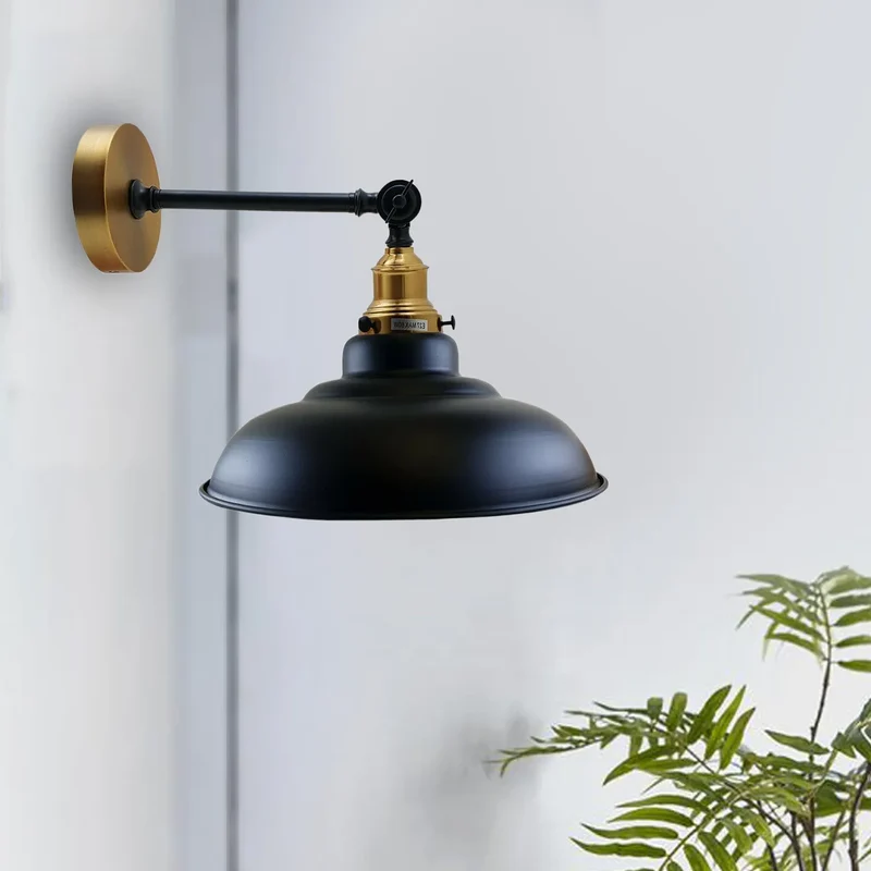 Verstellbare Wandleuchte – Vintage Fabrik Industrie Wandlampe | Ø 32cm | E27 ~3965