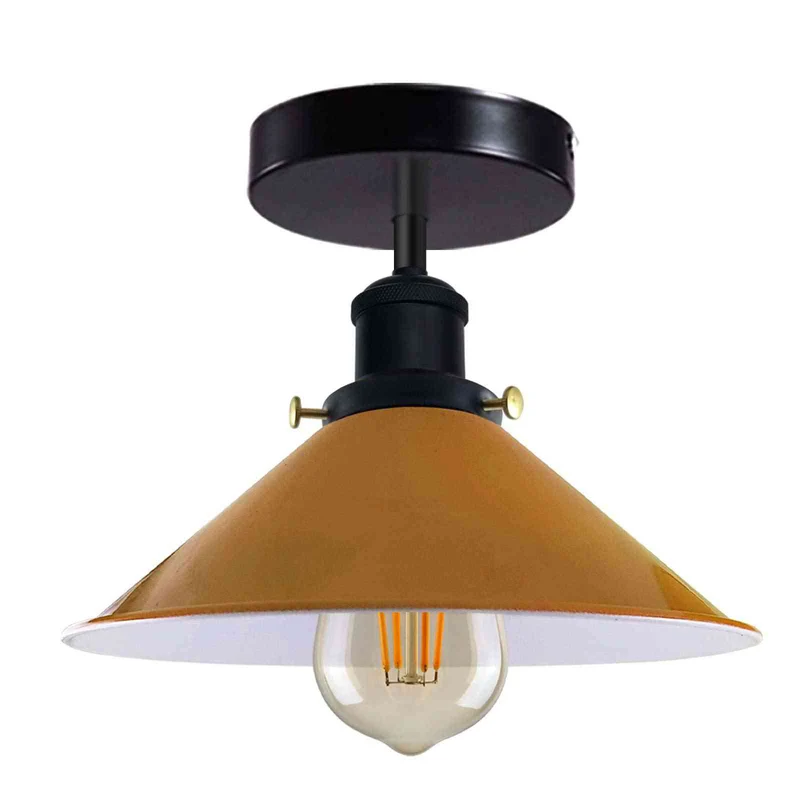 Retro Bistrolampe Decke – Industrie Vintage Deckenleuchte | Ø22cm | E27 ~4007