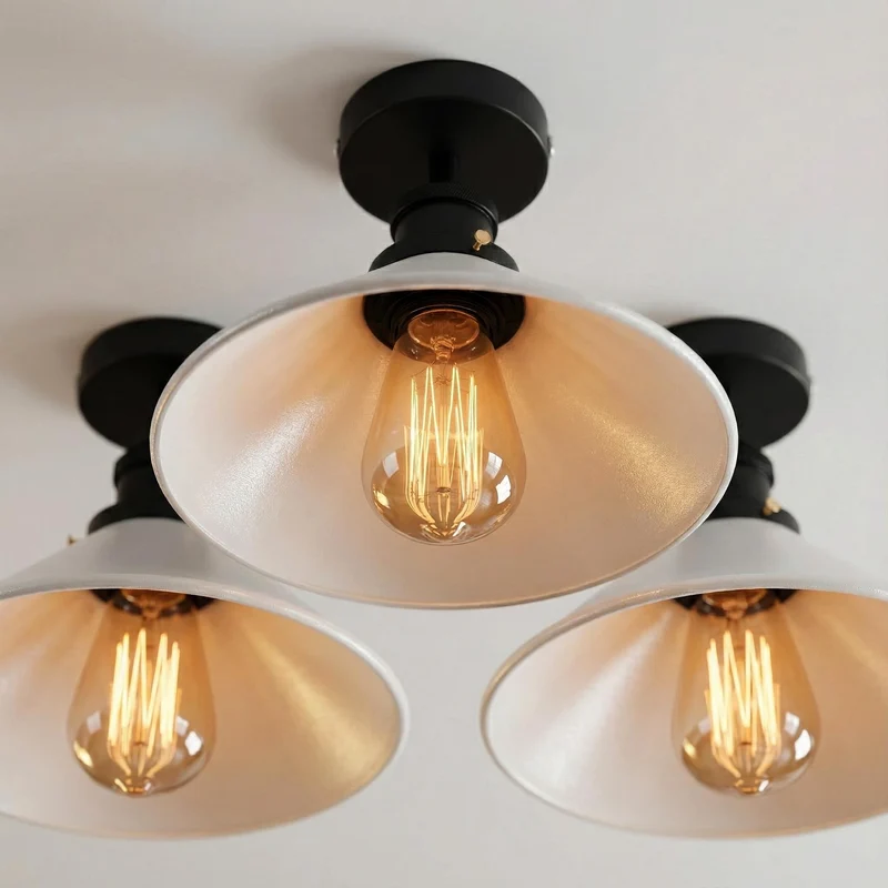 Retro Bistrolampe Decke – Industrie Vintage Deckenleuchte | Ø22cm | E27 ~4007