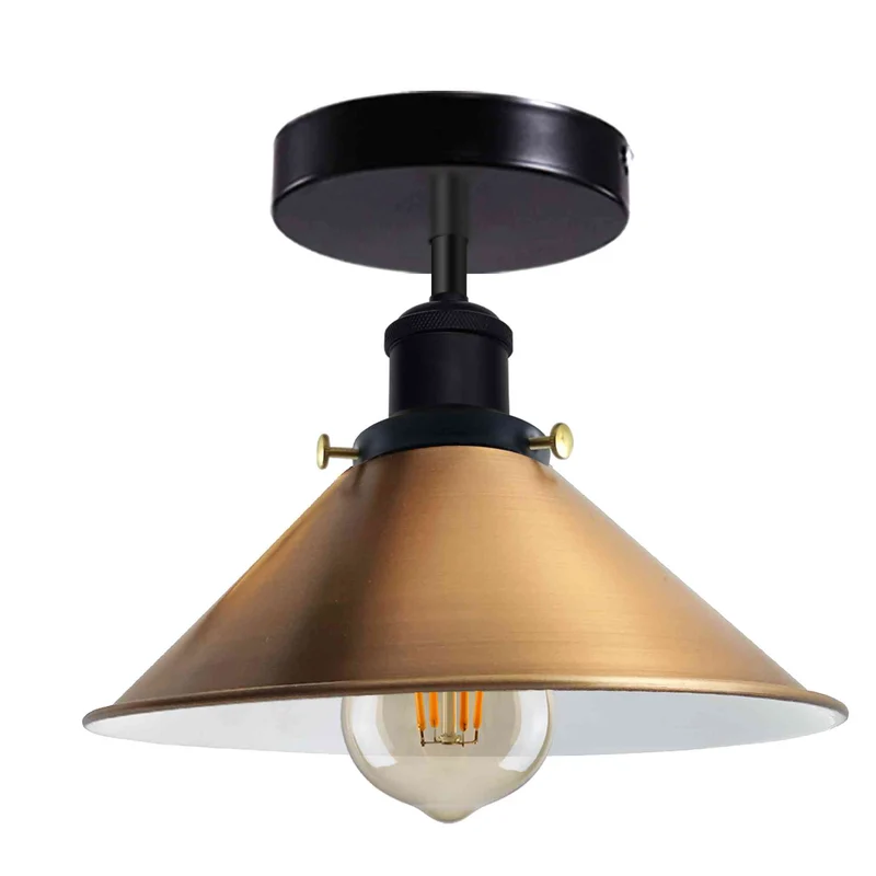 Konische Deckenleuchte – Vintage Unterputz Deckenlampe Flur | Mit Leuchtmittel ~4006