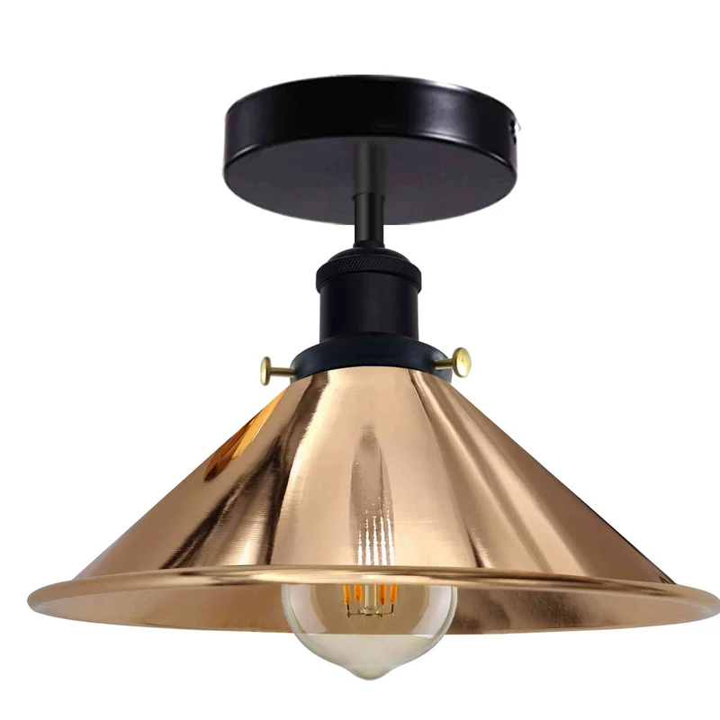 Konische Deckenleuchte – Vintage Unterputz Deckenlampe Flur | Mit Leuchtmittel ~4006