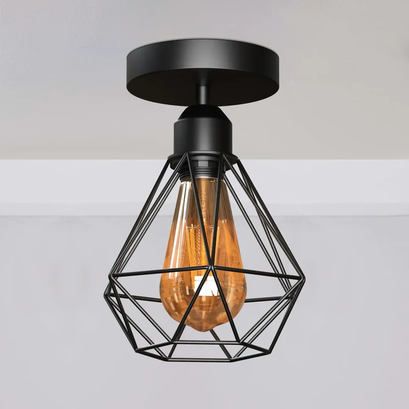 Vintage Käfigleuchte – Industrie Unterputz Deckenlampe Flur | E27 ~4005
