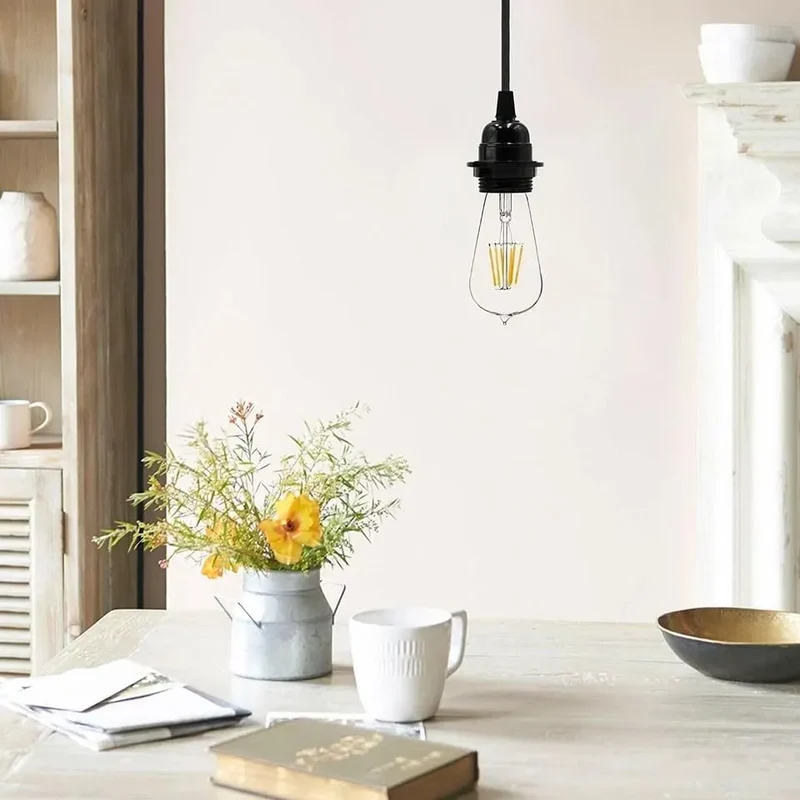 Industrial Swag Pendellampe – Dezentrale Loft Lampe Esstisch | 2m | E27 ~4003