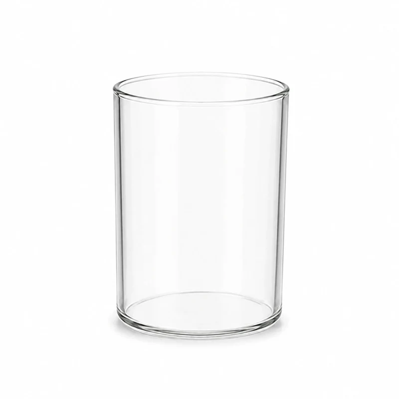 Teelichtglas aus klarem Glas 6cm hoch Ø 4,2cm - Kerzenglas, Windlicht transparent