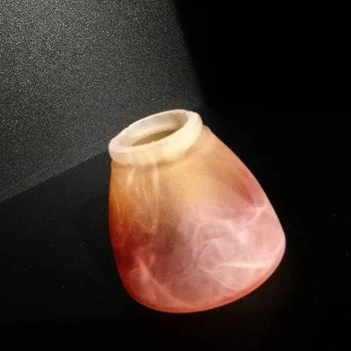 Lampenglas Orange Rund G9 Lampen Ersatzglas Loch 23mm 5cm hoch