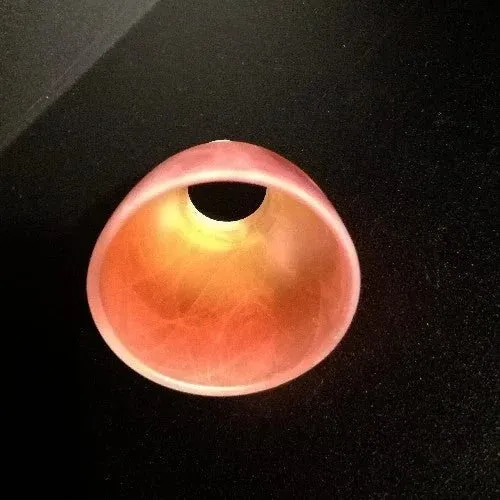 Lampenglas Orange Rund G9 Lampen Ersatzglas Loch 23mm 5cm hoch