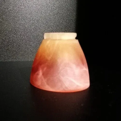 Lampenglas Orange Rund G9 Lampen Ersatzglas Loch 23mm 5cm hoch