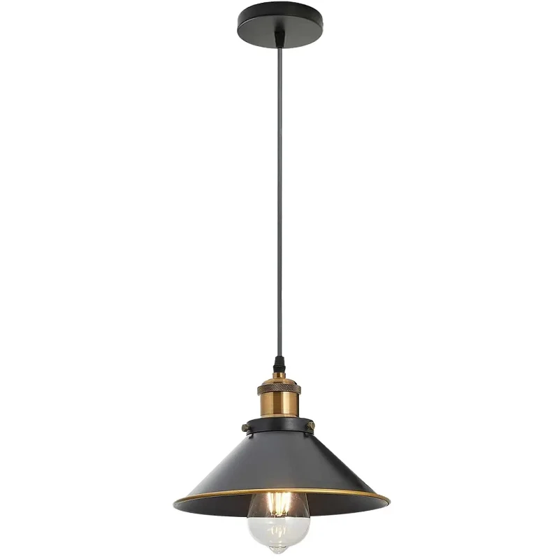 Vintage Pendelleuchte Schwarz 1- & 3-flammig Hängelampe ~3985