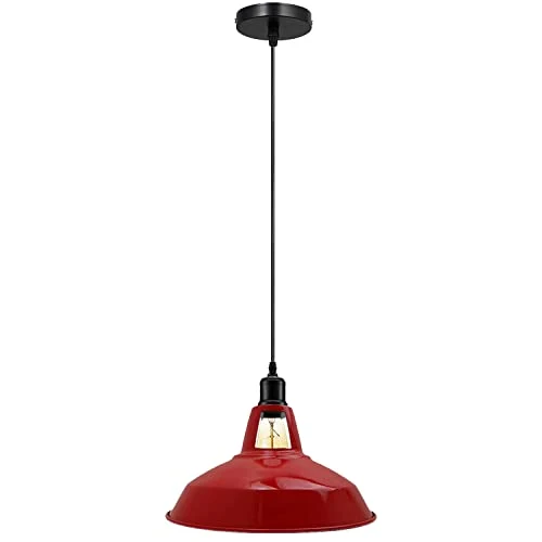 Farbige Vintage Pendelleuchte | Industriedesign E27 ~3953