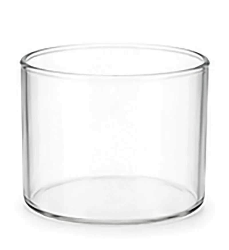 Teelichtglas aus klaren Glas 3,5cm hoch Ø 4,2cm - Kerzenglas, Windlicht transparent