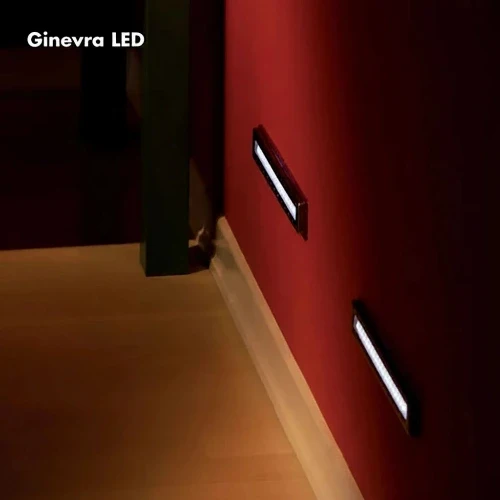 LED Lichtleiste Wandeinbauleuchte Ginevra aus rostfreien Edelstahl kaltweiß 26cm 12V IP43
