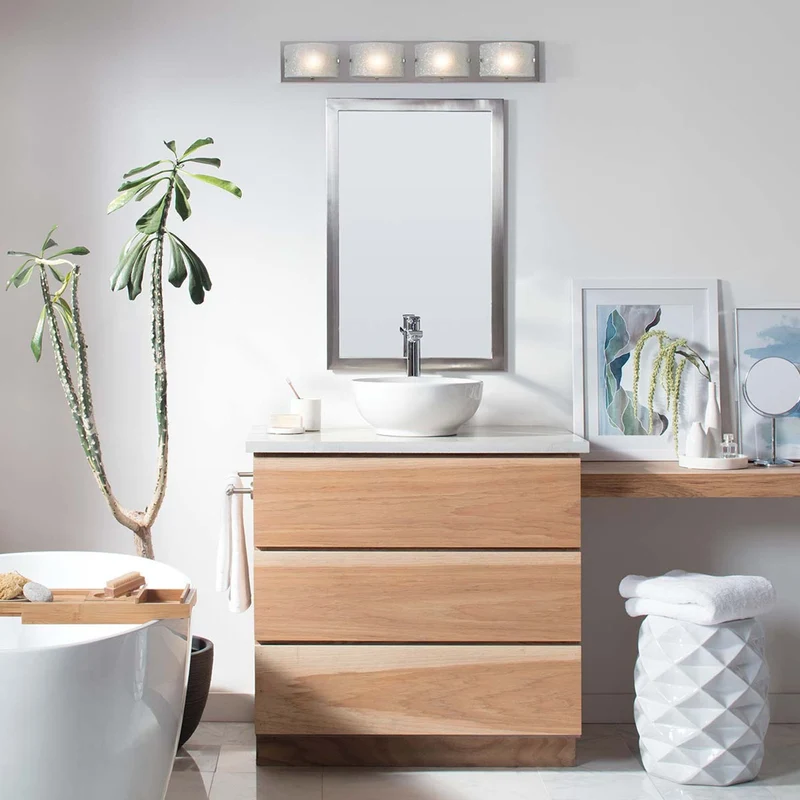 Wandleuchte Daphne 4-flammig IP44 Chrom 81cm