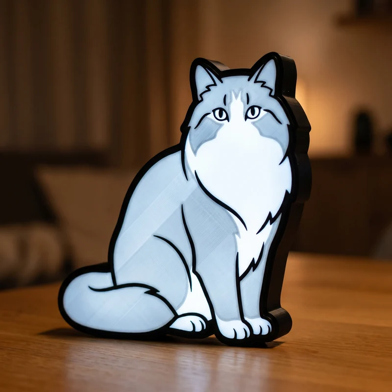 Sibirische Katze Lampe