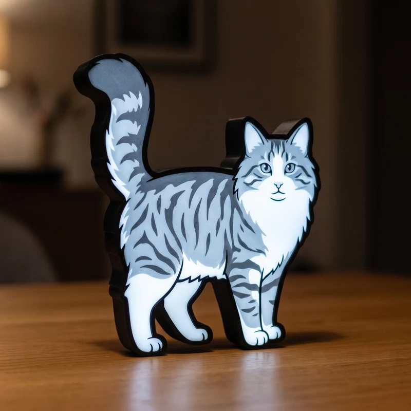 Norwegische Waldkatze Lampe