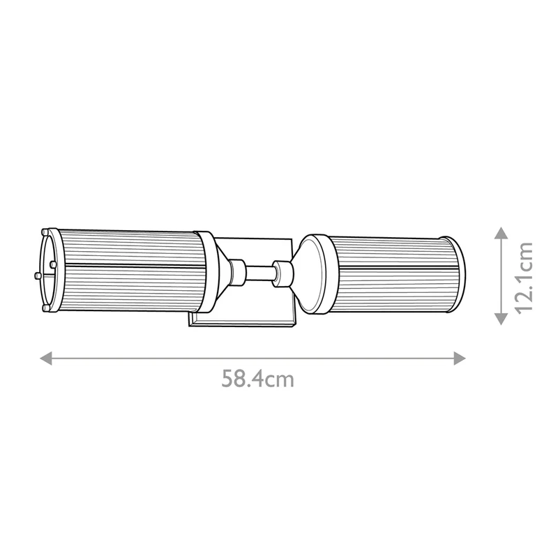 Wandleuchte Paulson 2-flammig IP44 Chrom