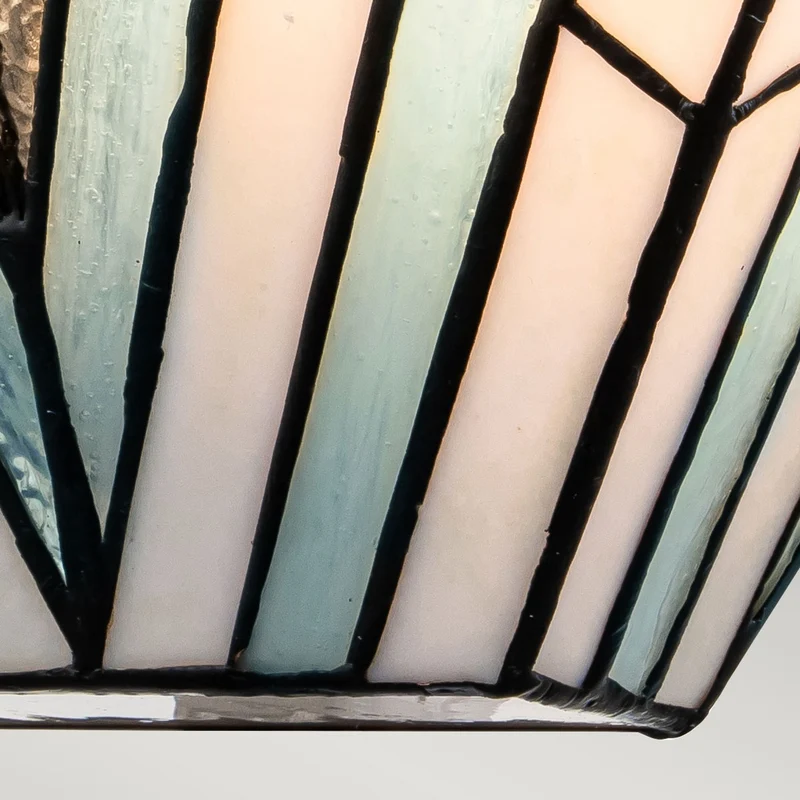Wandleuchte Alderley 2-flammig Tiffany-Glas Bronze 31cm