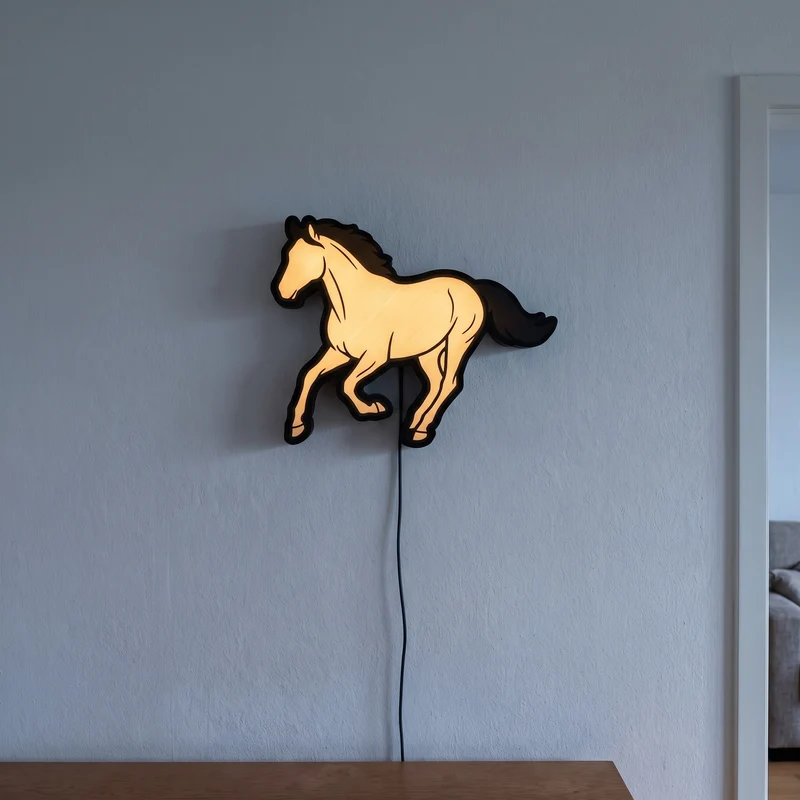 Galoppierendes Pferd Lampe
