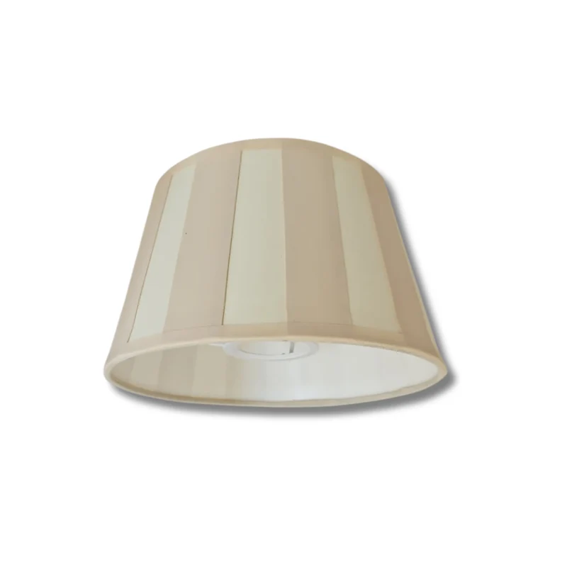 Various Lampenschirm creme mit Streifenmuster für Tischlampen und Wandleuchten, E27