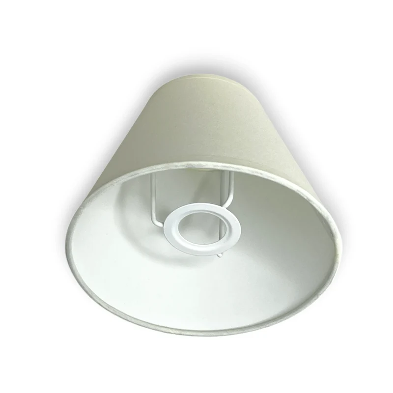 Lampenschirm Warmweiß – E14 Baumwollstoff, konisch, 16 cm